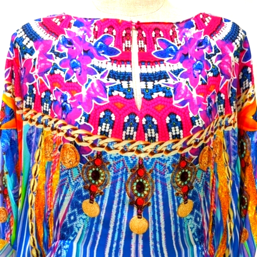 Gottex Sarasana Long Cover Up Popover in Size Large - Picture 2 of 8